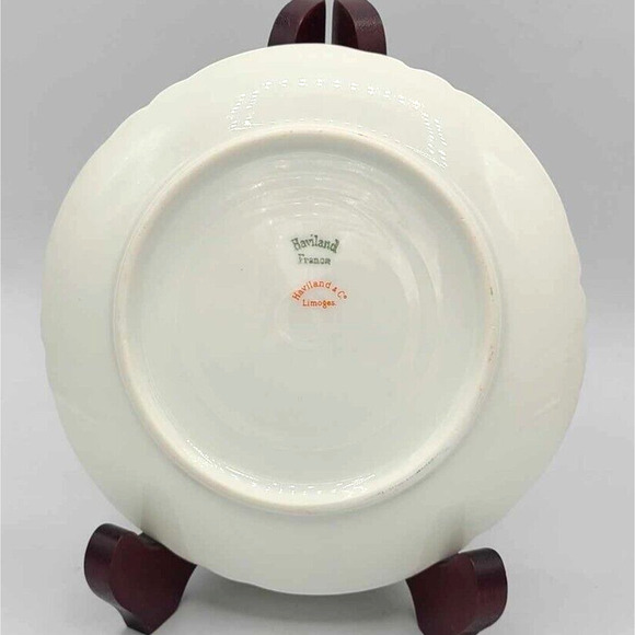 Antique Set of 4 - MINT! Haviland Limoges Schleiger Pattern ~6" Saucers - Picture 8 of 9